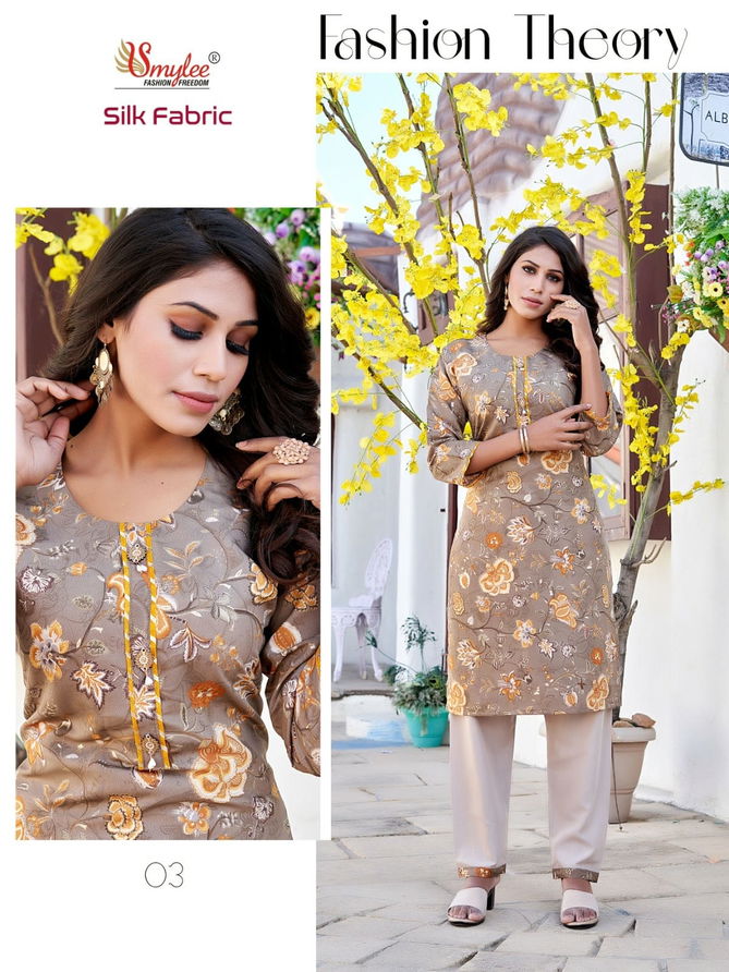 Smylee Silk Designer Printed Kurtis With Bottom Catalog